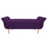 Kit Cabeceira Estofado Lady e Recamier Ari 195 cm King Size Suede Roxo - Amarena Móveis