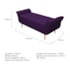 Kit Cabeceira Estofado Lady e Recamier Ari 195 cm King Size Suede Roxo - Amarena Móveis