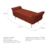 Kit Cabeceira Estofado Lady e Recamier Ari 195 cm King Size Suede Terracota - Amarena Móveis