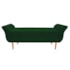 Kit Cabeceira Estofado Lady e Recamier Ari 195 cm King Size Suede Verde - Amarena Móveis