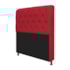 Kit Cabeceira Estofado Lady e Recamier Ari 195 cm King Size Suede Vermelho - Amarena Móveis