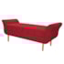 Kit Cabeceira Estofado Lady e Recamier Ari 195 cm King Size Suede Vermelho - Amarena Móveis