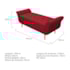Kit Cabeceira Estofado Lady e Recamier Ari 195 cm King Size Suede Vermelho - Amarena Móveis