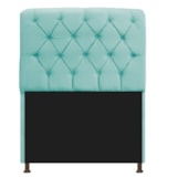 Kit Cabeceira Estofado Lady e Recamier Ari 90 cm Solteiro Suede Azul Turquesa - Amarena Móveis
