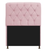 Kit Cabeceira Estofado Lady e Recamier Ari 90 cm Solteiro Suede Rosa Bebê - Amarena Móveis