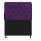 Kit Cabeceira Estofado Lady e Recamier Ari 90 cm Solteiro Suede Roxo - Amarena Móveis