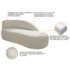 Kit Divã Luna 140cm Lado Direito e 01 Poltrona Base de Ferro Dourado Bouclé Bege