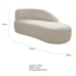 Kit Divã Luna 140cm Lado Direito e 01 Poltrona Base de Ferro Dourado Bouclé Bege
