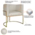 Kit Divã Luna 140cm Lado Direito e 01 Poltrona Base de Ferro Dourado Bouclé Bege