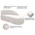 Kit Divã Luna 140cm Lado Direito e 01 Poltrona Base de Ferro Dourado Bouclé Branco