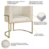 Kit Divã Luna 140cm Lado Direito e 01 Poltrona Base de Ferro Dourado Linho Bege