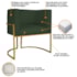 Kit Divã Luna 140cm Lado Direito e 01 Poltrona Base de Ferro Dourado Linho Verde