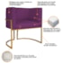 Kit Divã Luna 140cm Lado Direito e 01 Poltrona Base de Ferro Dourado Suede Roxo