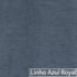 Kit Divã Luna 140cm Lado Direito e 01 Poltrona Base de Ferro Preto Linho Azul Royal