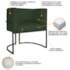 Kit Divã Luna 140cm Lado Direito e 01 Poltrona Base de Ferro Preto Linho Verde