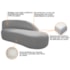 Kit Divã Luna 140cm Lado Direito e 02 Poltronas Base de Ferro Dourado Bouclé Cinza
