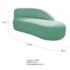 Kit Divã Luna 140cm Lado Direito e 02 Poltronas Base de Ferro Dourado Suede Azul Tiffany