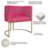 Kit Divã Luna 140cm Lado Direito e 02 Poltronas Base de Ferro Dourado Suede Pink
