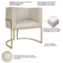 Kit Divã Luna 140cm Lado Esquerdo e 01 Poltrona Base de Ferro Dourado Bouclé Bege