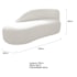 Kit Divã Luna 140cm Lado Esquerdo e 01 Poltrona Base de Ferro Dourado Bouclé Branco
