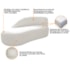 Kit Divã Luna 140cm Lado Esquerdo e 01 Poltrona Base de Ferro Dourado Bouclé Branco