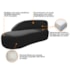 Kit Divã Luna 140cm Lado Esquerdo e 01 Poltrona Base de Ferro Dourado Suede Preto