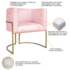 Kit Divã Luna 140cm Lado Esquerdo e 01 Poltrona Base de Ferro Dourado Suede Rosa Bebe