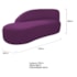 Kit Divã Luna 140cm Lado Esquerdo e 01 Poltrona Base de Ferro Dourado Suede Roxo