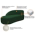Kit Divã Luna 140cm Lado Esquerdo e 01 Poltrona Base de Ferro Dourado Suede Verde