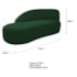 Kit Divã Luna 140cm Lado Esquerdo e 01 Poltrona Base de Ferro Dourado Suede Verde