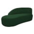 Kit Divã Luna 140cm Lado Esquerdo e 01 Poltrona Base de Ferro Dourado Suede Verde