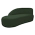 Kit Divã Luna 140cm Lado Esquerdo e 01 Poltrona Base de Ferro Preto Linho Verde