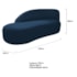 Kit Divã Luna 140cm Lado Esquerdo e 02 Poltronas Base de Ferro Dourado Suede Azul Marinho