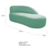 Kit Divã Luna 160cm Lado Direito e 01 Poltrona Base de Ferro Dourada Suede Azul Tiffany