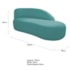 Kit Divã Luna 160cm Lado Direito e 01 Poltrona Base de Ferro Dourada Suede Azul Turquesa