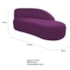 Kit Divã Luna 160cm Lado Direito e 01 Poltrona Base de Ferro Dourada Suede Roxo