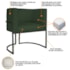 Kit Divã Luna 160cm Lado Direito e 01 Poltrona Base de Ferro Preto Linho Verde