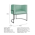 Kit Divã Luna 160cm Lado Direito e 02 Poltronas Base de Ferro Preto Suede Azul Tiffany