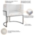 Kit Divã Luna 160cm Lado Direito e 02 Poltronas Base de Ferro Preto Suede Branco