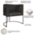 Kit Divã Luna 160cm Lado Direito e 02 Poltronas Base de Ferro Preto Suede Preto