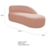 Kit Divã Luna 160cm Lado Direito e 02 Poltronas Base de Ferro Preto Suede Rose