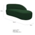Kit Divã Luna 160cm Lado Direito e 02 Poltronas Base de Ferro Preto Suede Verde