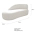 Kit Divã Luna 160cm Lado Esquerdo e 01 Poltrona Base de Ferro Dourado Bouclé Branco