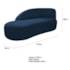 Kit Divã Luna 160cm Lado Esquerdo e 01 Poltrona Base de Ferro Dourado Suede Azul Marinho