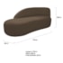 Kit Divã Luna 160cm Lado Esquerdo e 01 Poltrona Base de Ferro Dourado Suede Marrom
