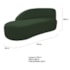 Kit Divã Luna 160cm Lado Esquerdo e 02 Poltronas Base de Ferro Dourado Linho Verde