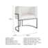 Kit Divã Luna 160cm Lado Esquerdo e 02 Poltronas Base de Ferro Preto Bouclé Branco