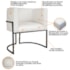 Kit Divã Luna 160cm Lado Esquerdo e 02 Poltronas Base de Ferro Preto Bouclé Branco