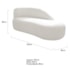 Kit Divã Luna 185cm Lado Direito e 01 Poltrona Base de Ferro Dourado Bouclé Branco