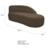 Kit Divã Luna 185cm Lado Direito e 01 Poltrona Base de Ferro Dourado Suede Marrom